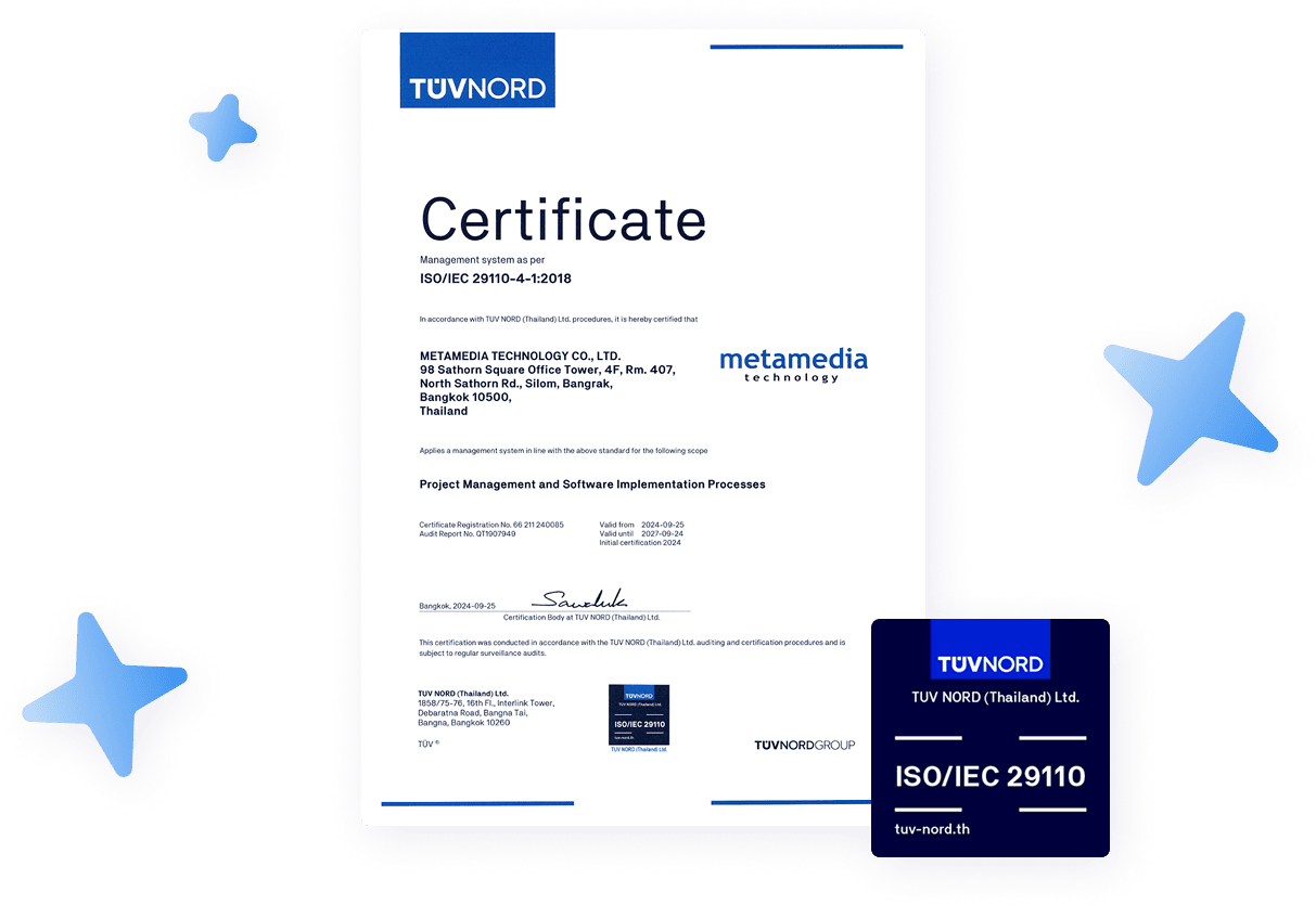 บริษัท เมตามีเดีย เทคโนโลยี จำกัด ได้รับการรับรองมาตรฐานสากลด้าน ...